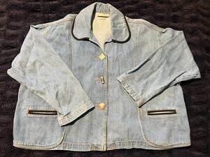 Vintage Joon Collection Denim Jacket Womens Large 90s USA Made Blazer